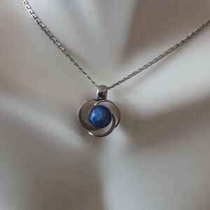 Lindy Blue Star Sapphire Silver Tone Pendant